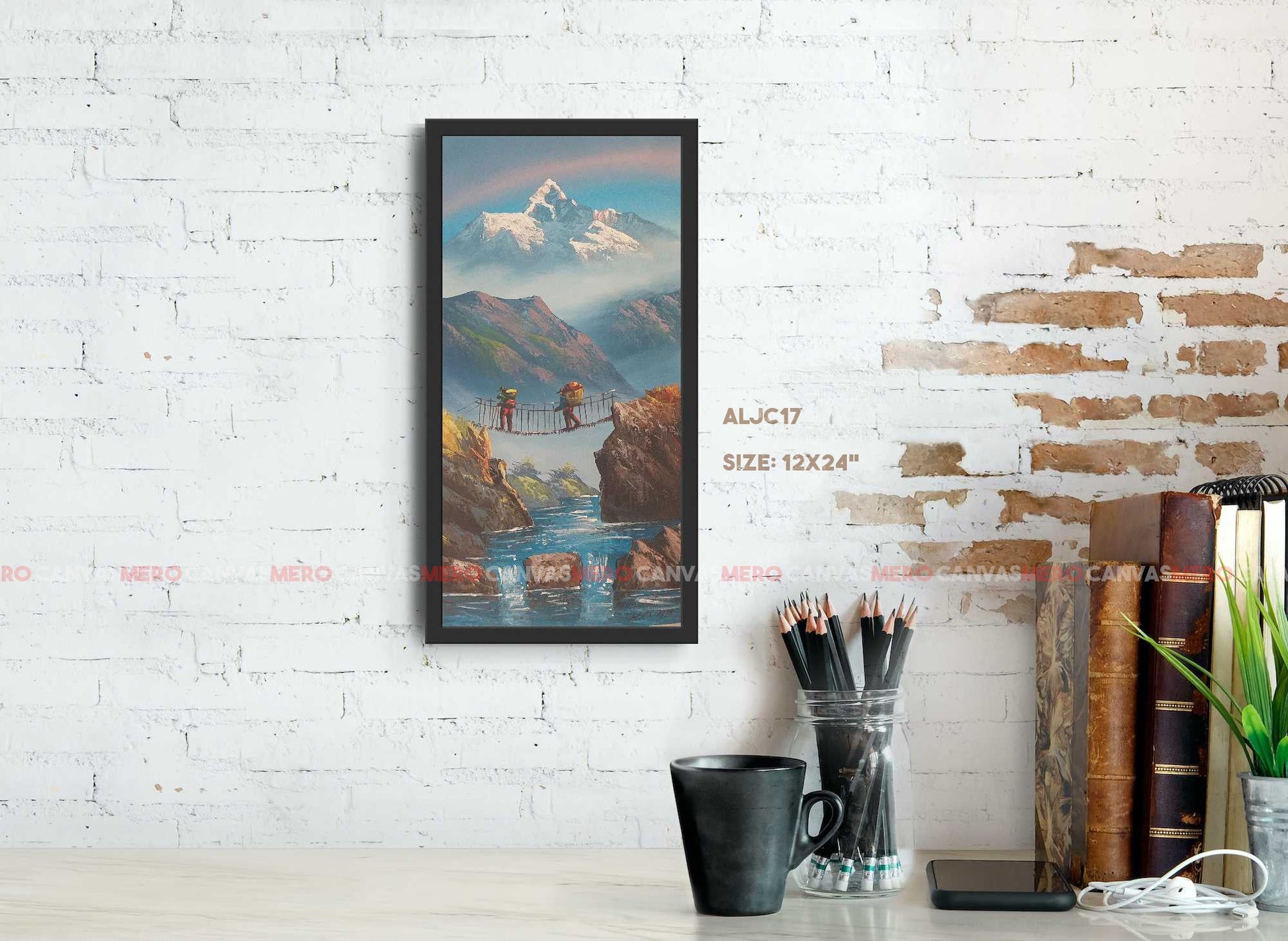 ALJC17 - Mt.Annapurna and a clear flowing river - Artofnepal