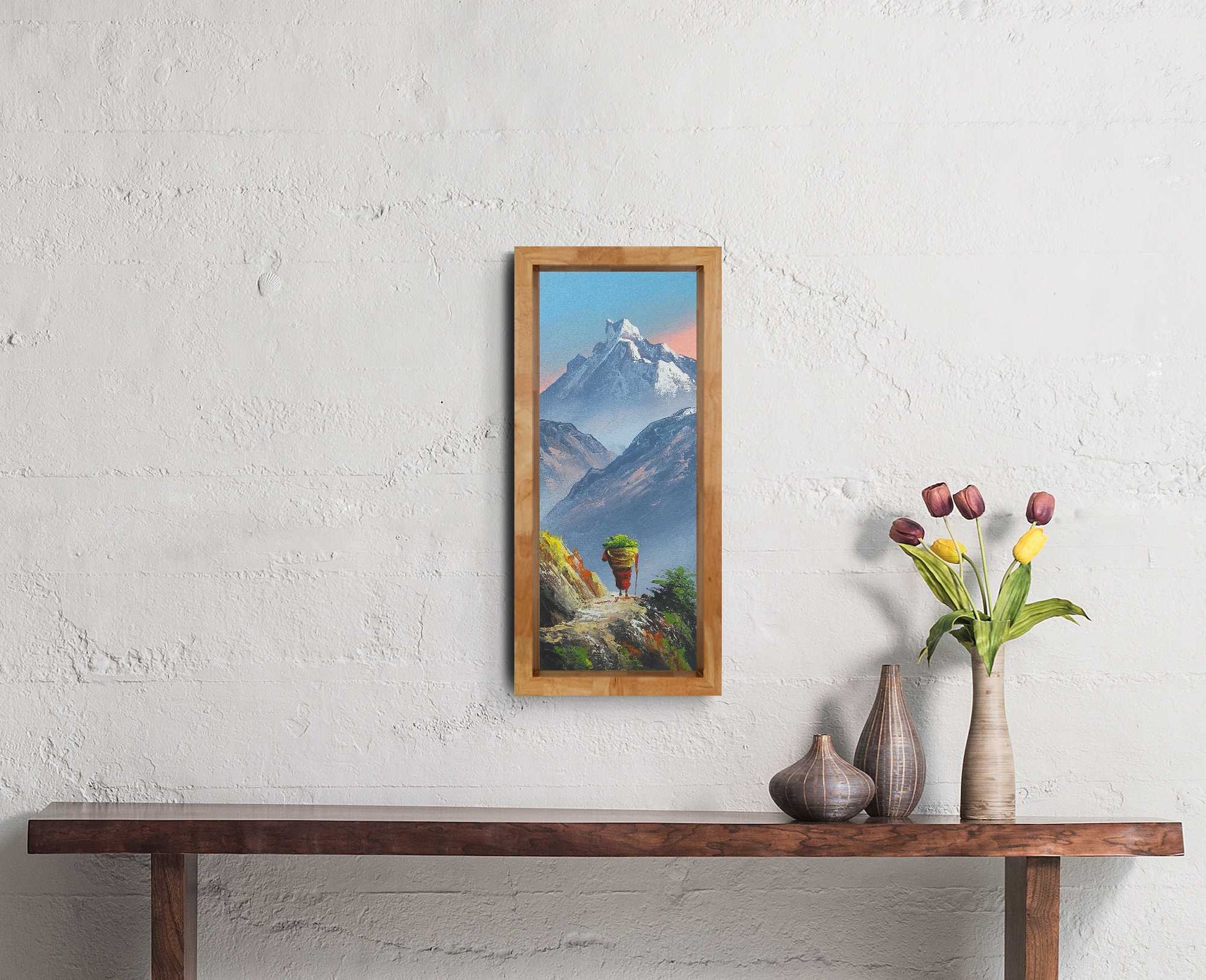 ALJC34 - Machhapucharre in front of a carrier - Artofnepal