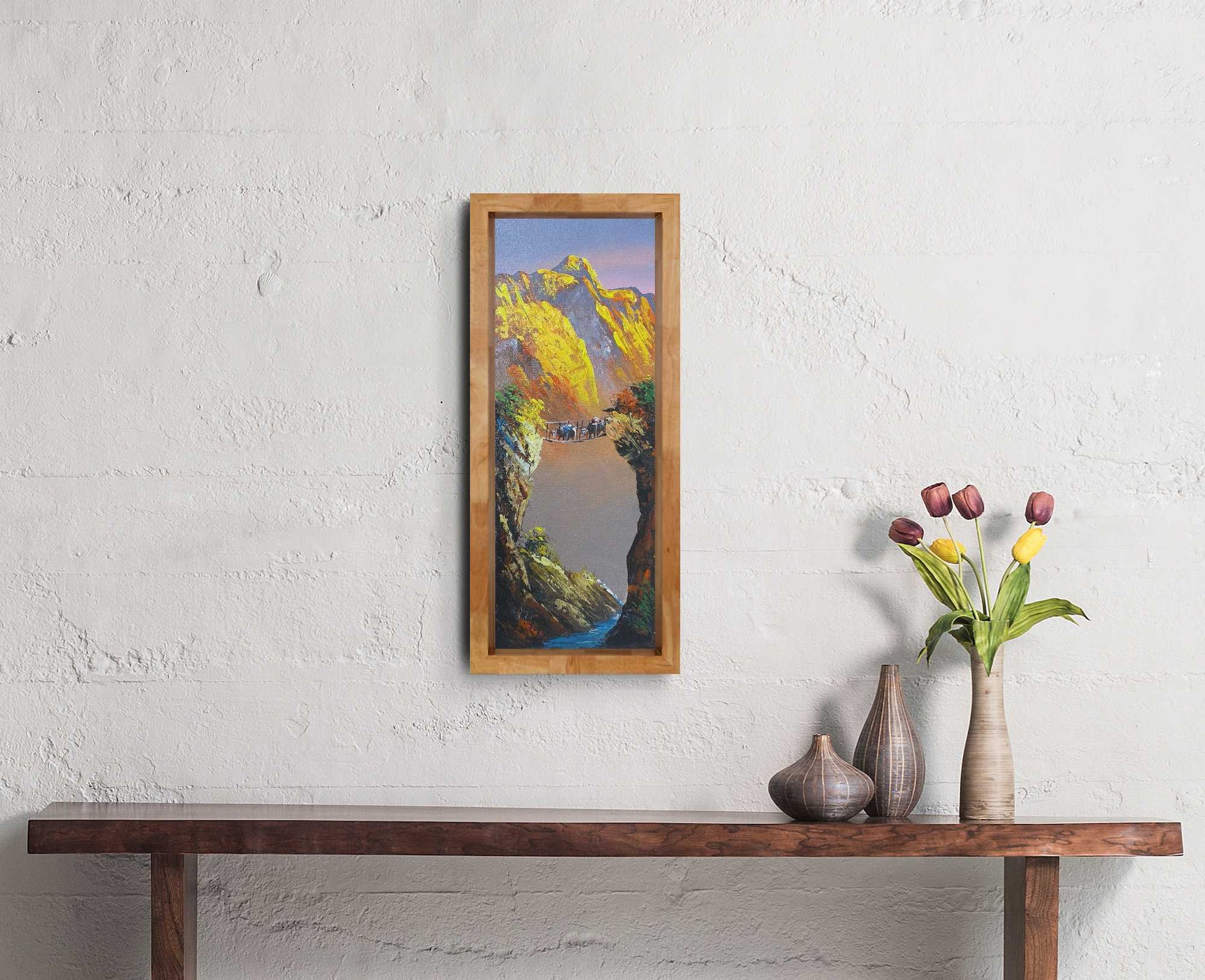 ALJC36 - Sunset over Mt.Everest and a small bridge - Artofnepal