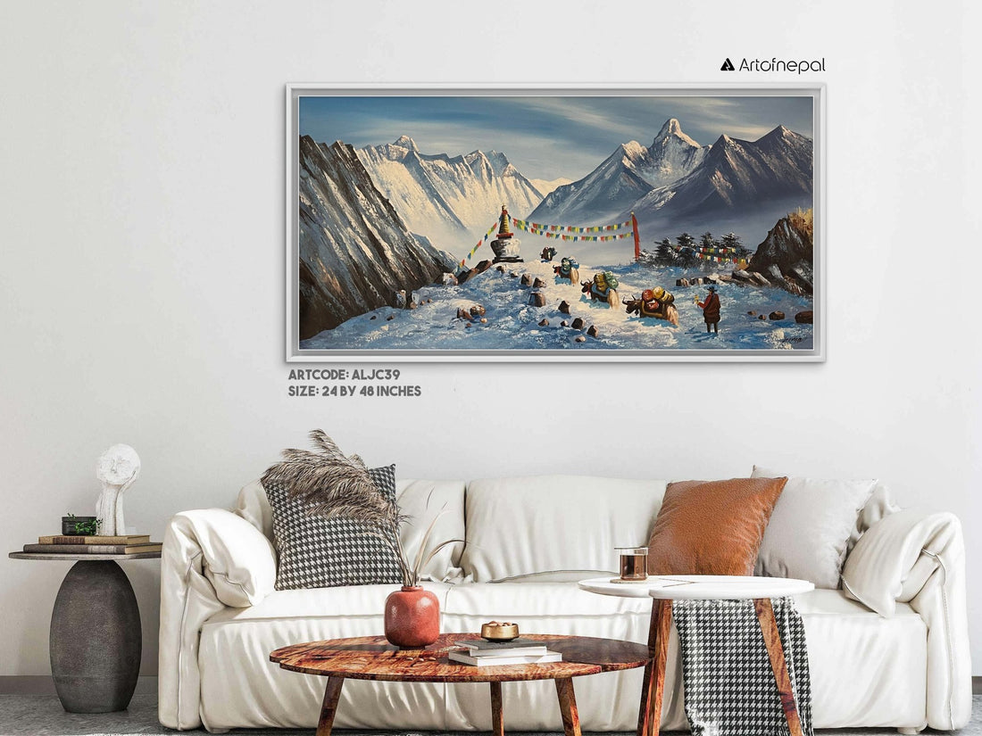 ALJC39 - A small Stupa near Mt.Everest and Ama Dablam - Artofnepal