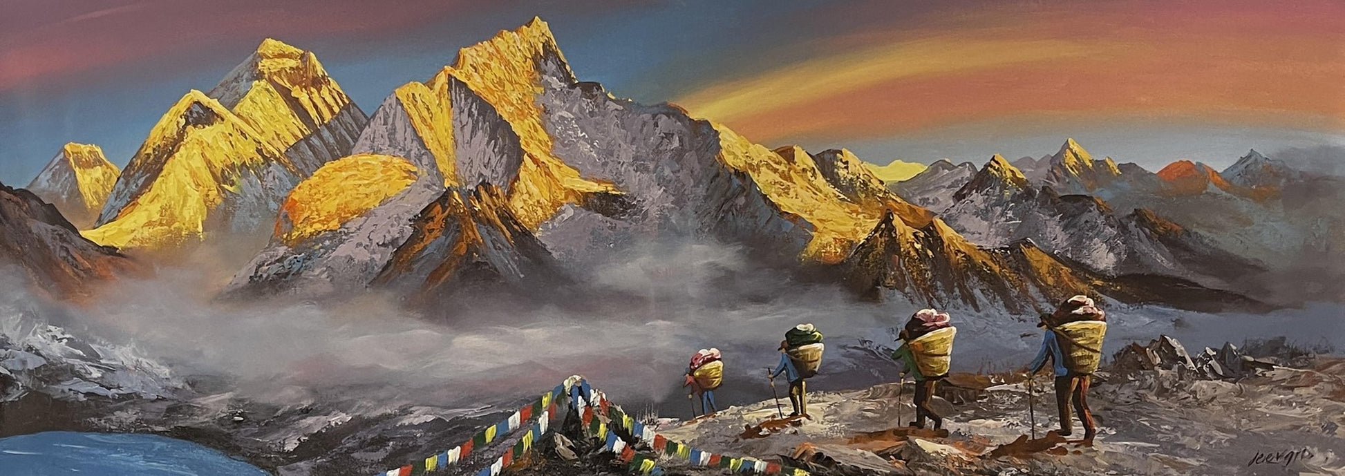 ALJC40 - Sunrise over Kala Patthar range and Mt.Everest - Artofnepal