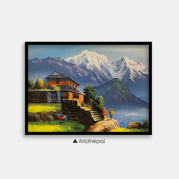 ALJC41 - Traditional Nepali house near Mt.Annapurna - Artofnepal