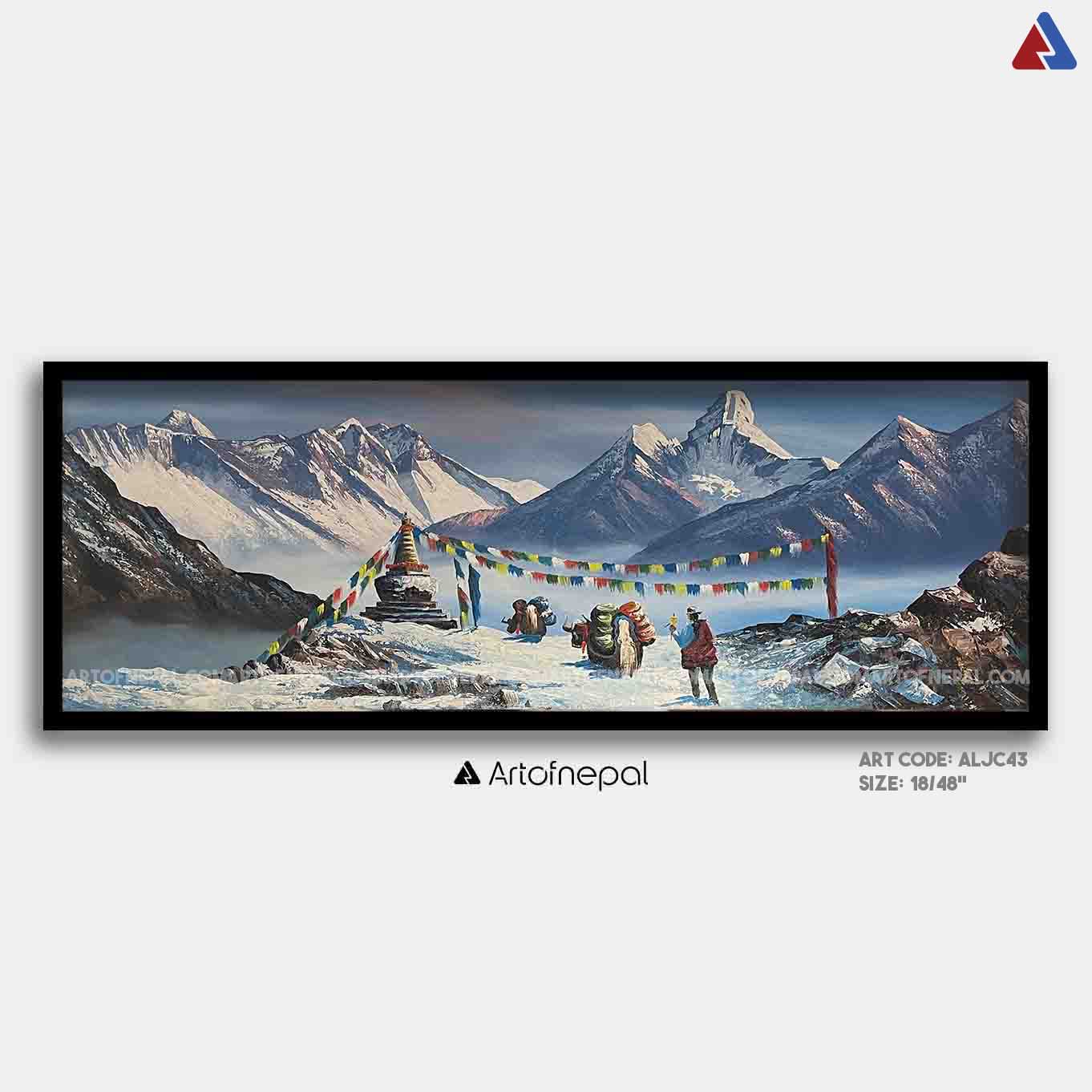 ALJC43 - Snow capped Mt.Everest and Ama Dablam - Artofnepal