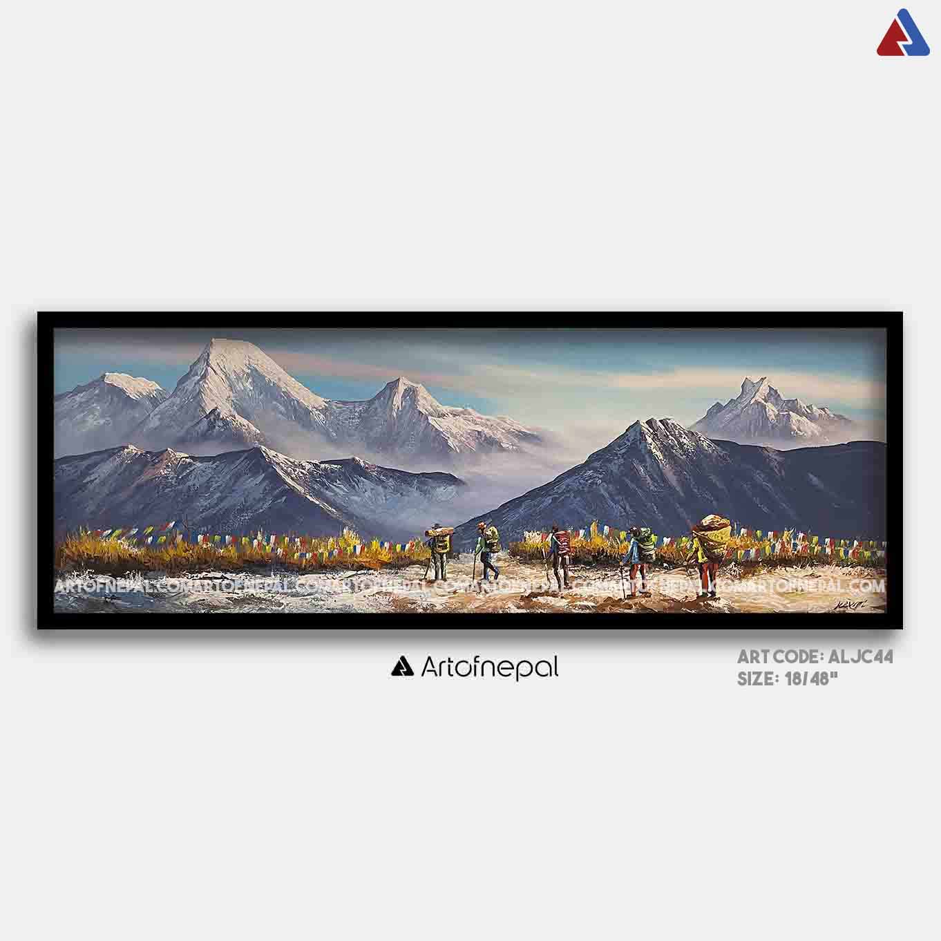 ALJC44 - Poonhill and Mt.Machhapuchhre seen by the Trekkers - Artofnepal