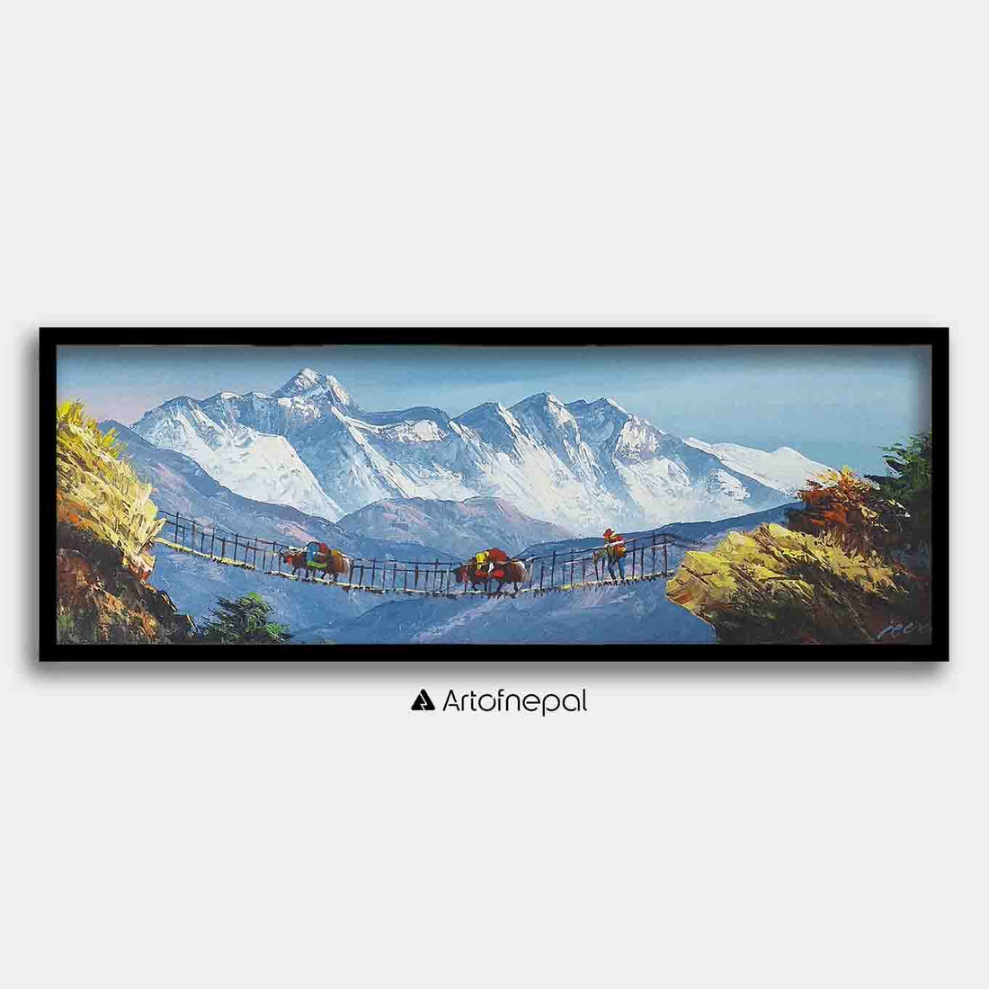 ALJC50 - A clear view of Mt.Everest by the bridge - Artofnepal