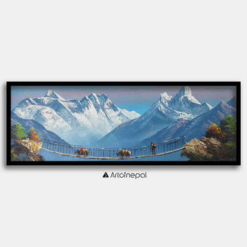 ALJC64 - Scenery of snow capped Mt.Everest and Ama Dablam - Artofnepal