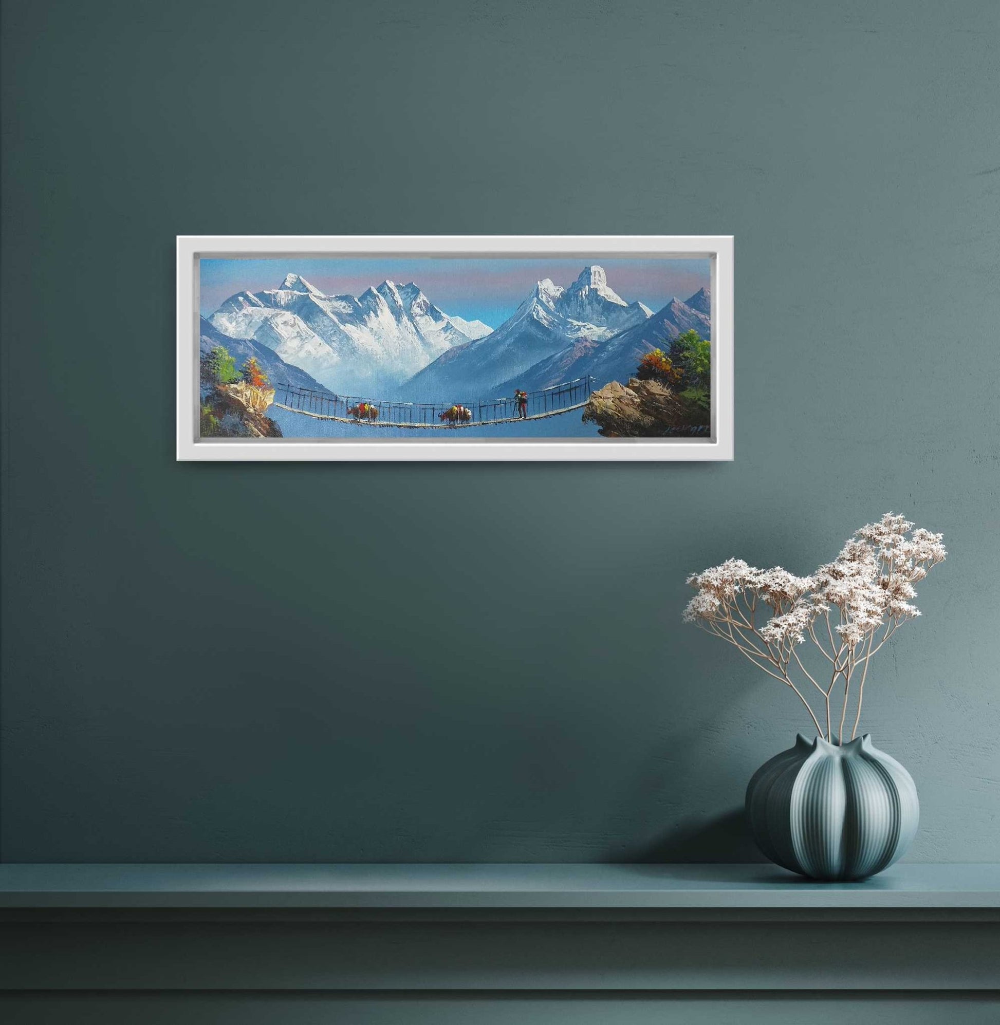 ALJC64 - Scenery of snow capped Mt.Everest and Ama Dablam - Artofnepal