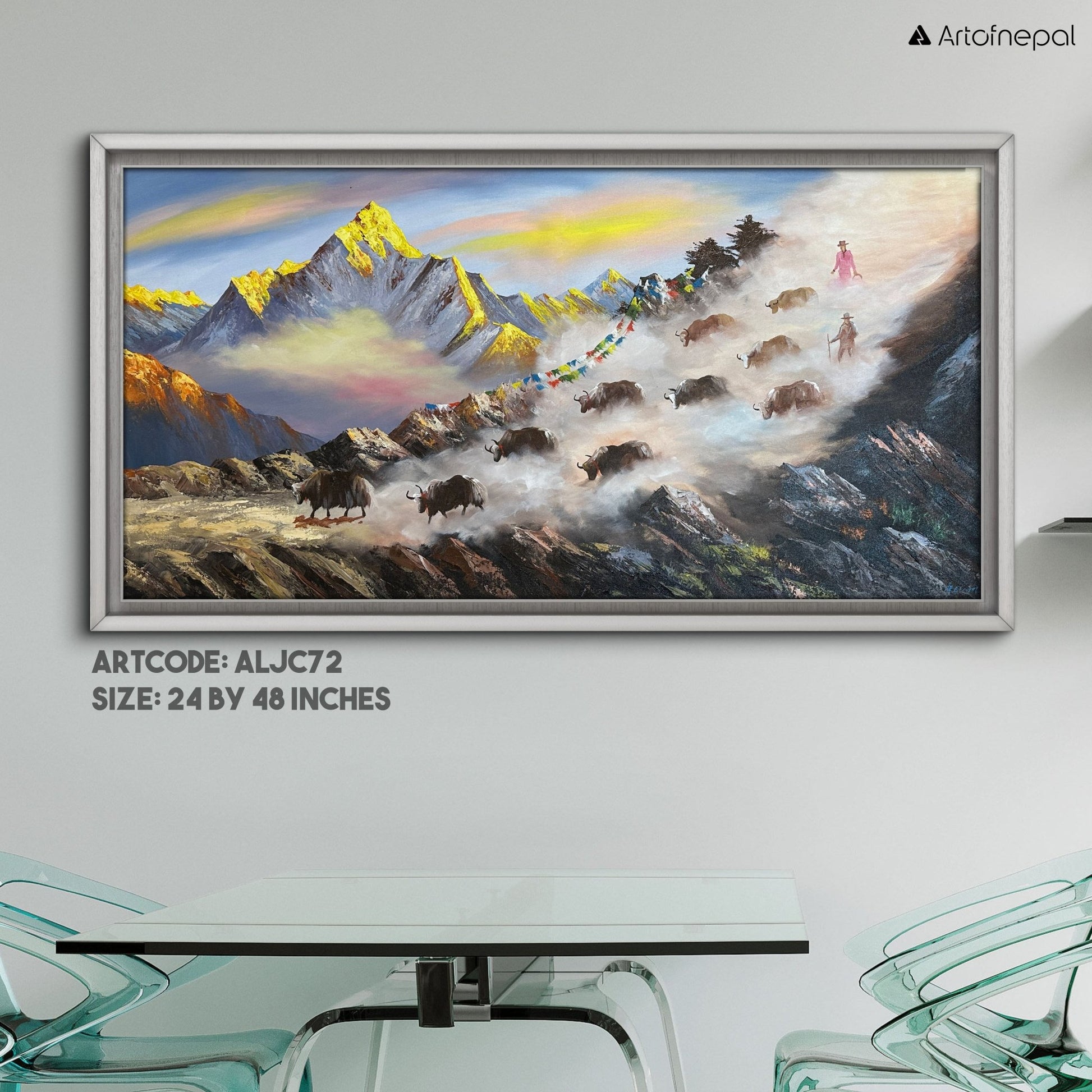 ALJC72 - Journey of yaks in the himalayas - Artofnepal