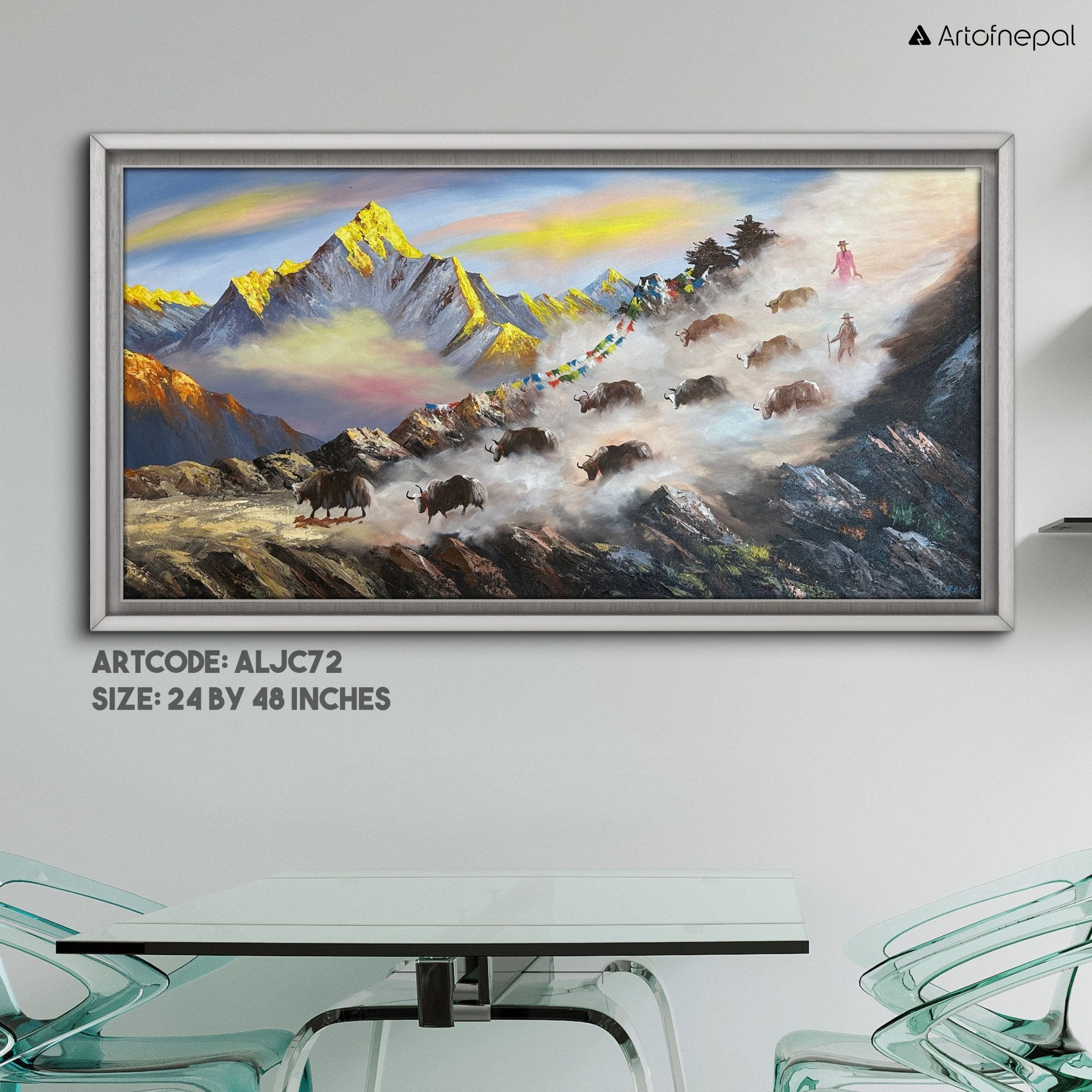 ALJC72 - Journey of yaks in the himalayas - Artofnepal