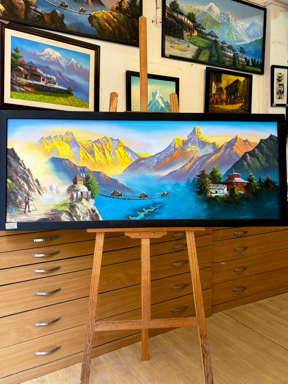 ALJC78 - Golden sunrise on the Himalayas - Artofnepal
