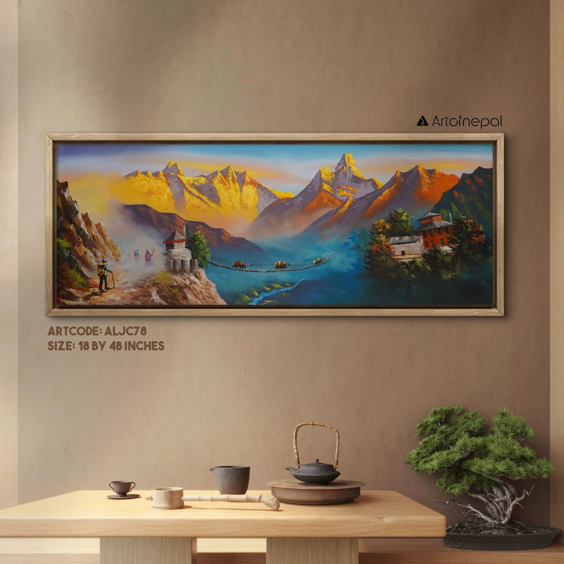 ALJC78 - Golden sunrise on the Himalayas - Artofnepal