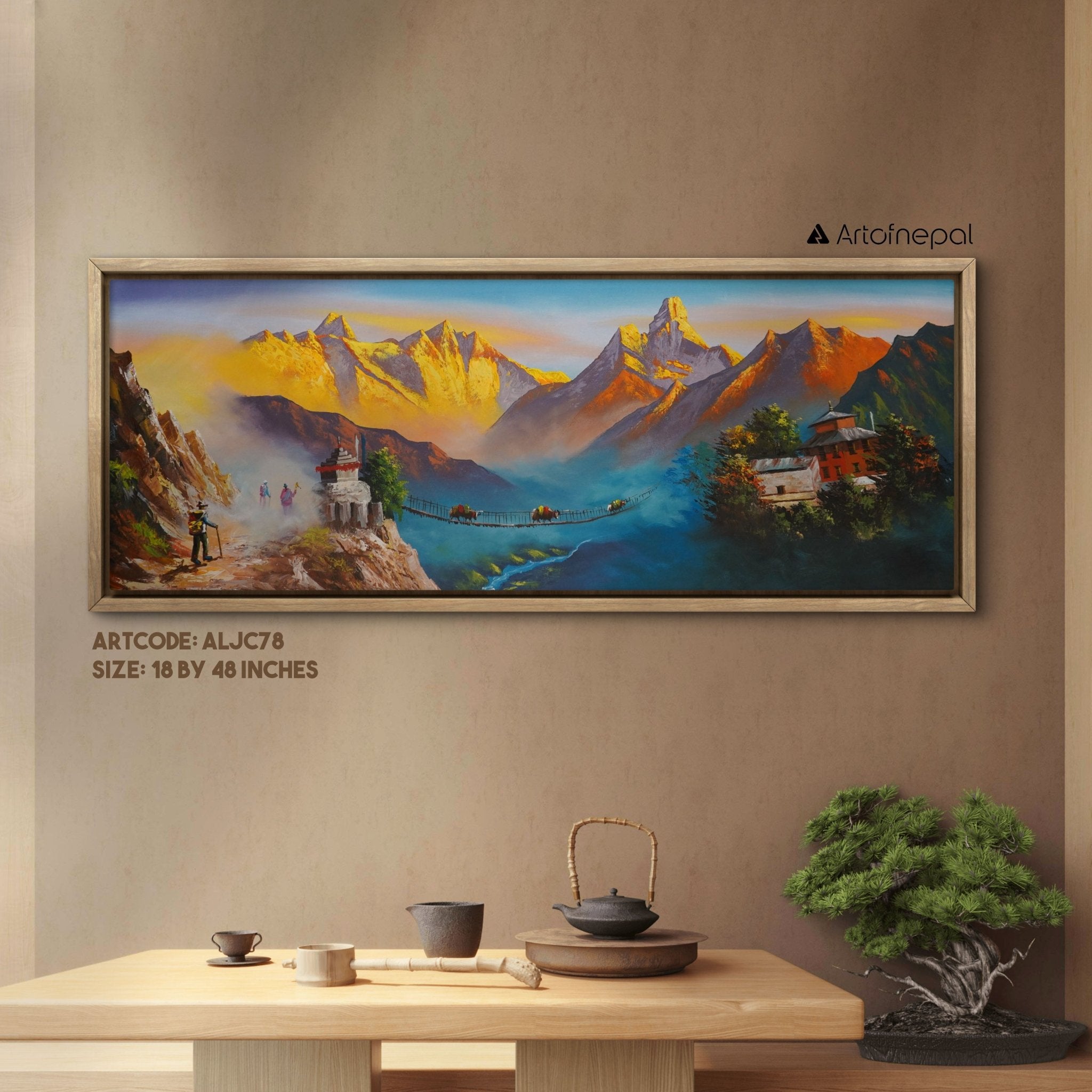 ALJC78 - Golden sunrise on the Himalayas - Artofnepal
