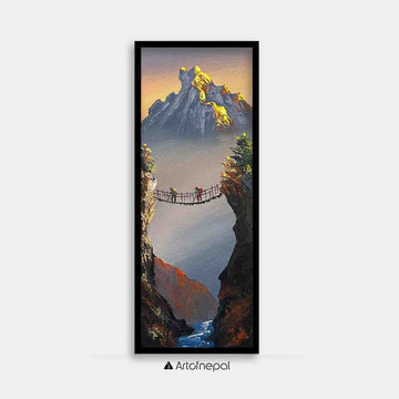 ALJC95 - Crossing between the worlds beneath Machhapuchhre - Artofnepal