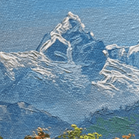 ALMC11 - Miniature Scenery painting of Pokhara - Artofnepal