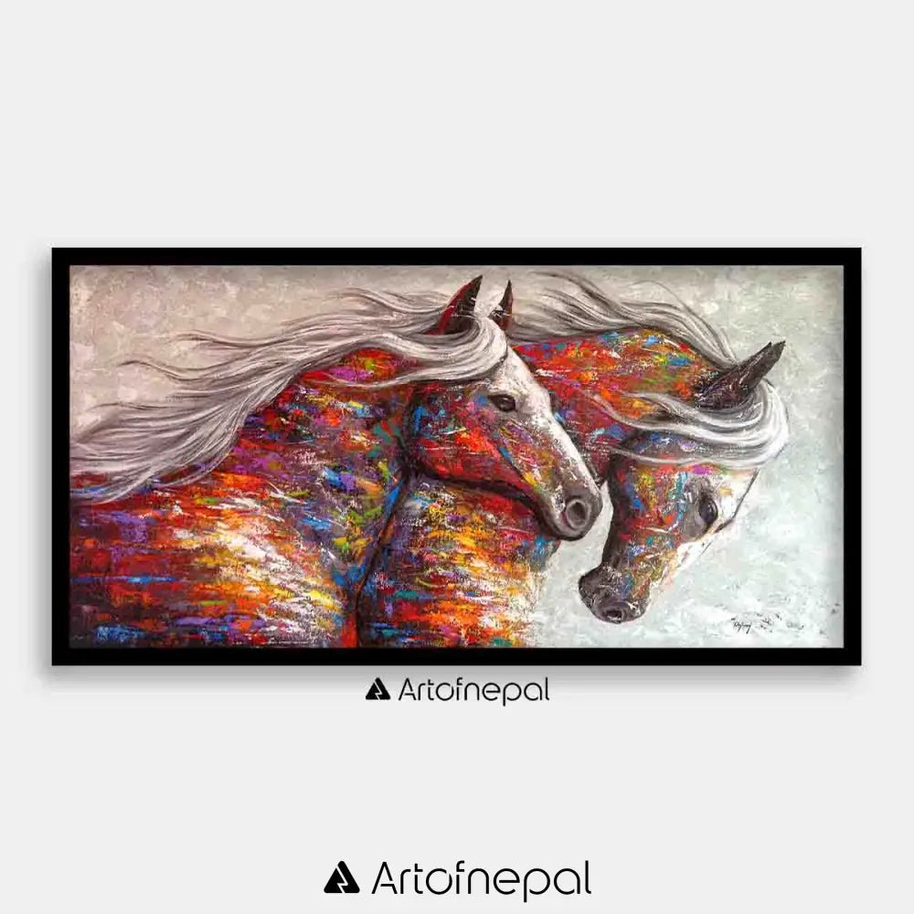 ALOM100 - Handmade Horse Painting - Artofnepal