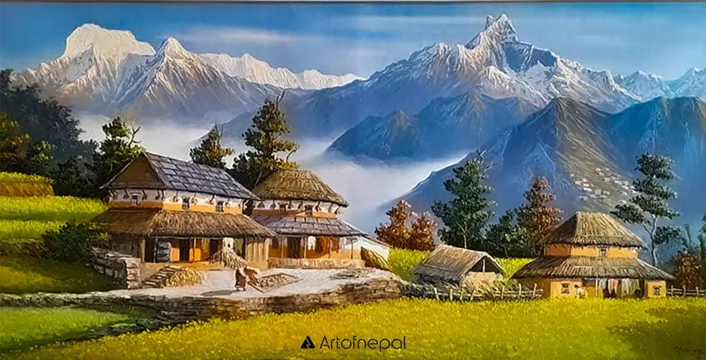 ALOM101 - Scenery of Mt.Annapurna and Fishtail - Artofnepal