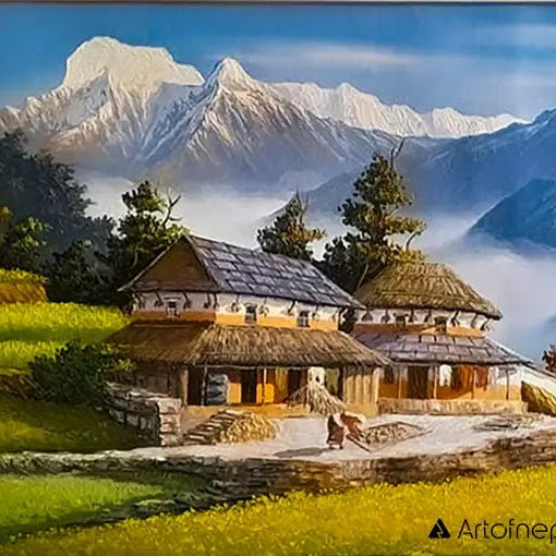 ALOM101 - Scenery of Mt.Annapurna and Fishtail - Artofnepal