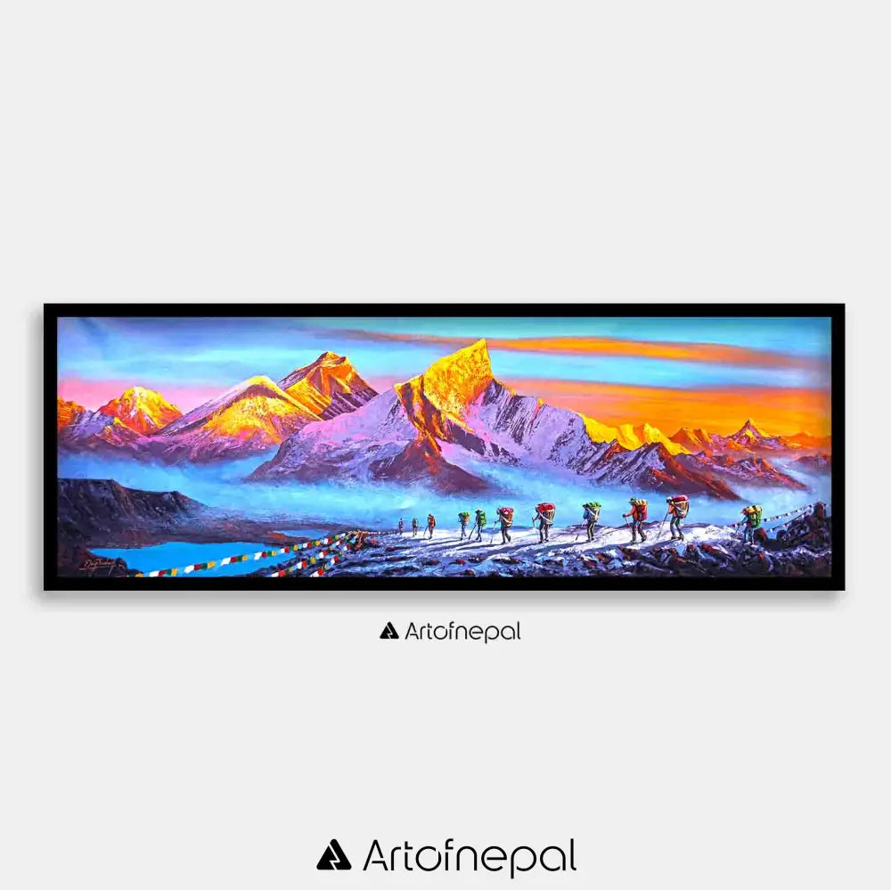 ALOM109 - Traveller journey to Mt.Everest and Kala Patthar 20 inches by 60 inches simple