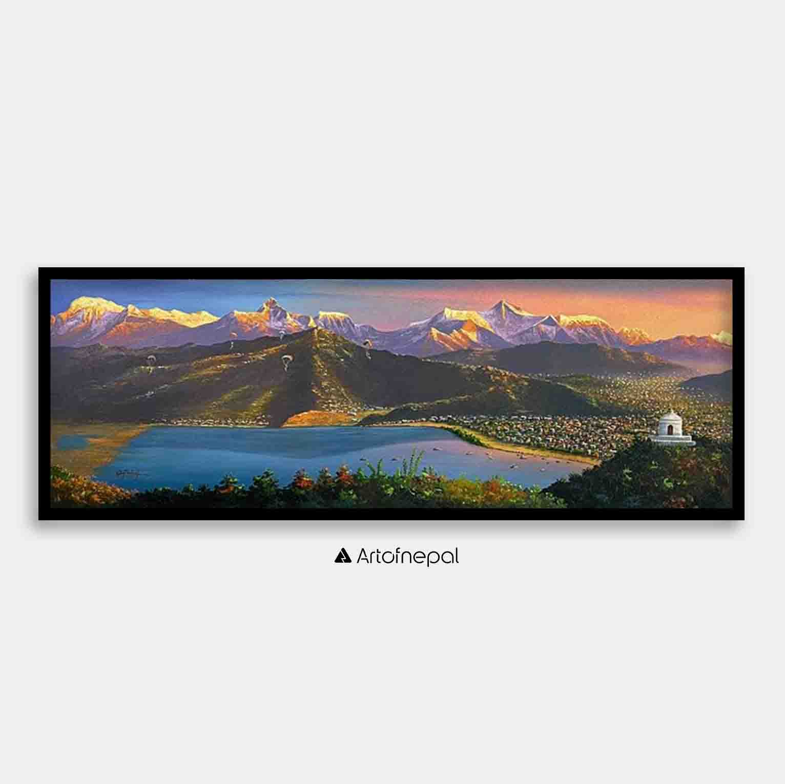 ALOM112 - Annapurna range seen from Pokhara valley - Artofnepal