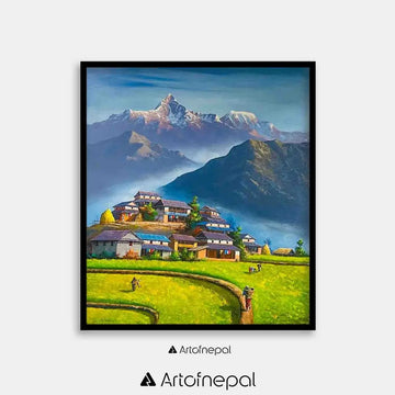 ALOM115 - Mt.Annapurna,Hills and Nepali lifestyle - Artofnepal