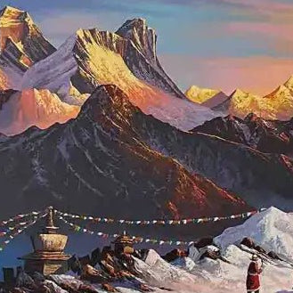 ALOM116 - Snow capped Mt.Everest and Sherpa's lifestyle