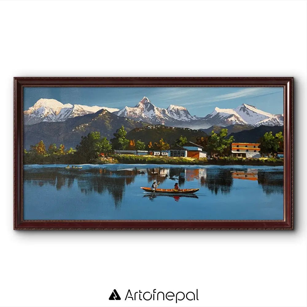 ALOM119 - View of Annapurna range seen from Phewa Lake - Artofnepal