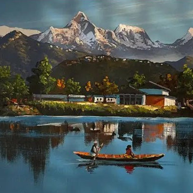 ALOM119 - View of Annapurna range seen from Phewa Lake - Artofnepal