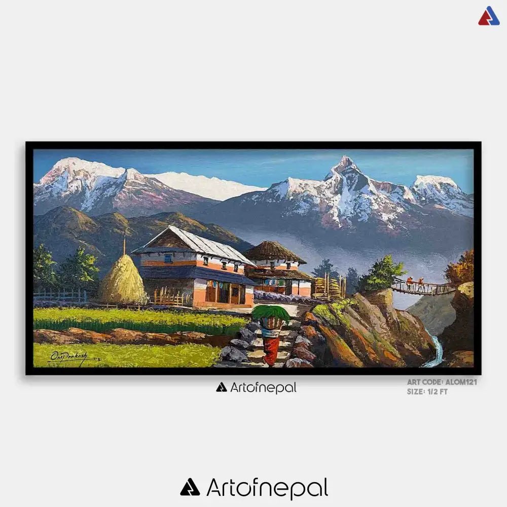 ALOM121 - Mt.Annapurna, Hills and Village life - Artofnepal