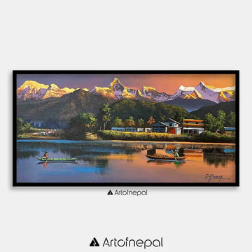 ALOM124 - Lakeside Pokhara and Annapurna range - Artofnepal