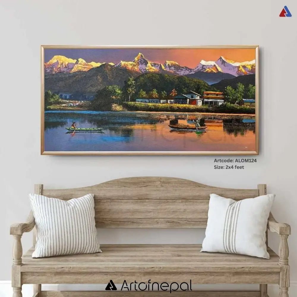 ALOM124 - Lakeside Pokhara and Annapurna range - Artofnepal