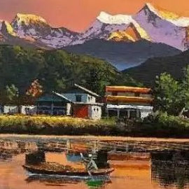 ALOM124 - Lakeside Pokhara and Annapurna range - Artofnepal