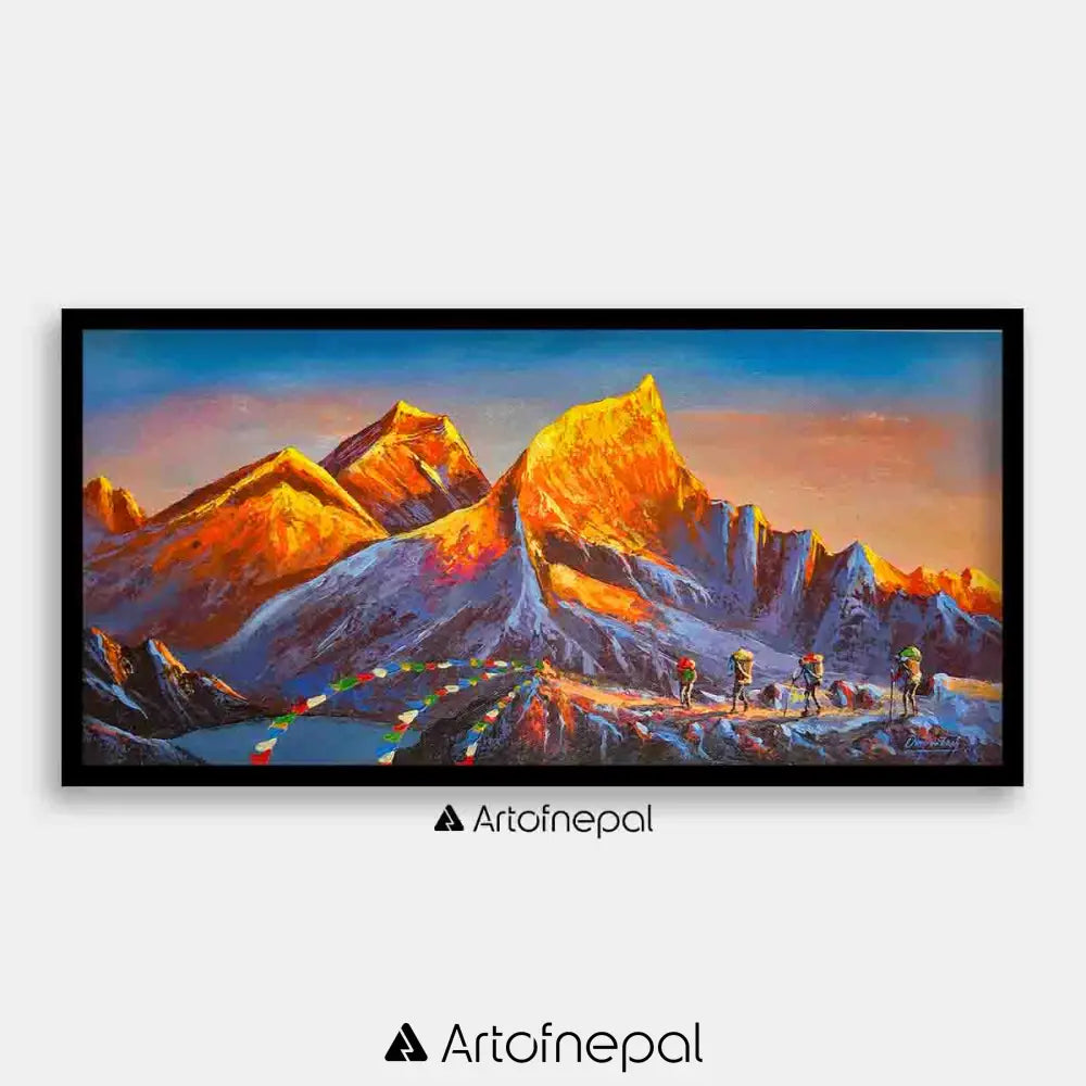 ALOM13- Mt.Everest from Kala Patthar 12 inches by 24 inches simple