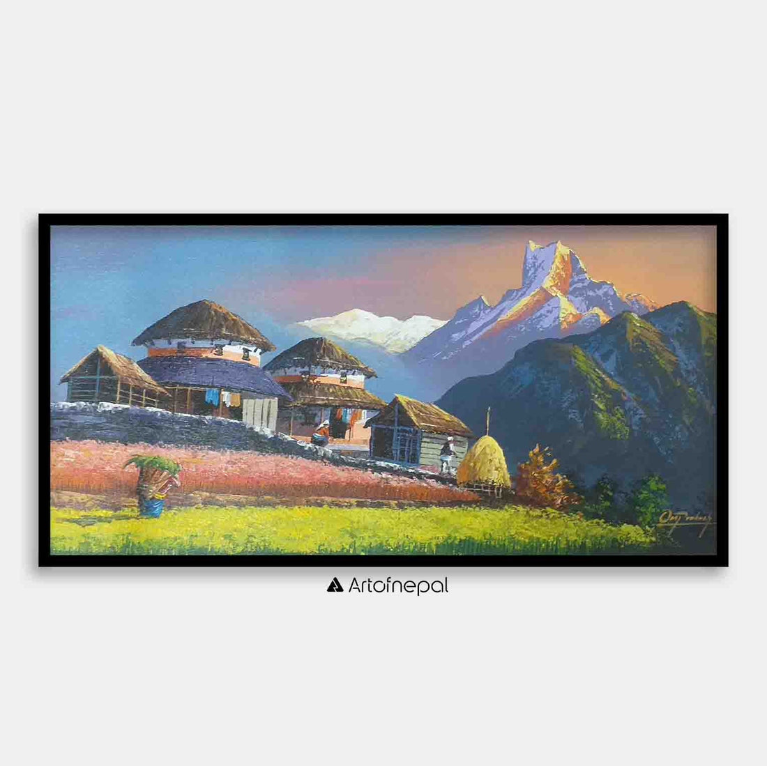 ALOM138 - Mt.Machhapuchhre seen from village - Artofnepal