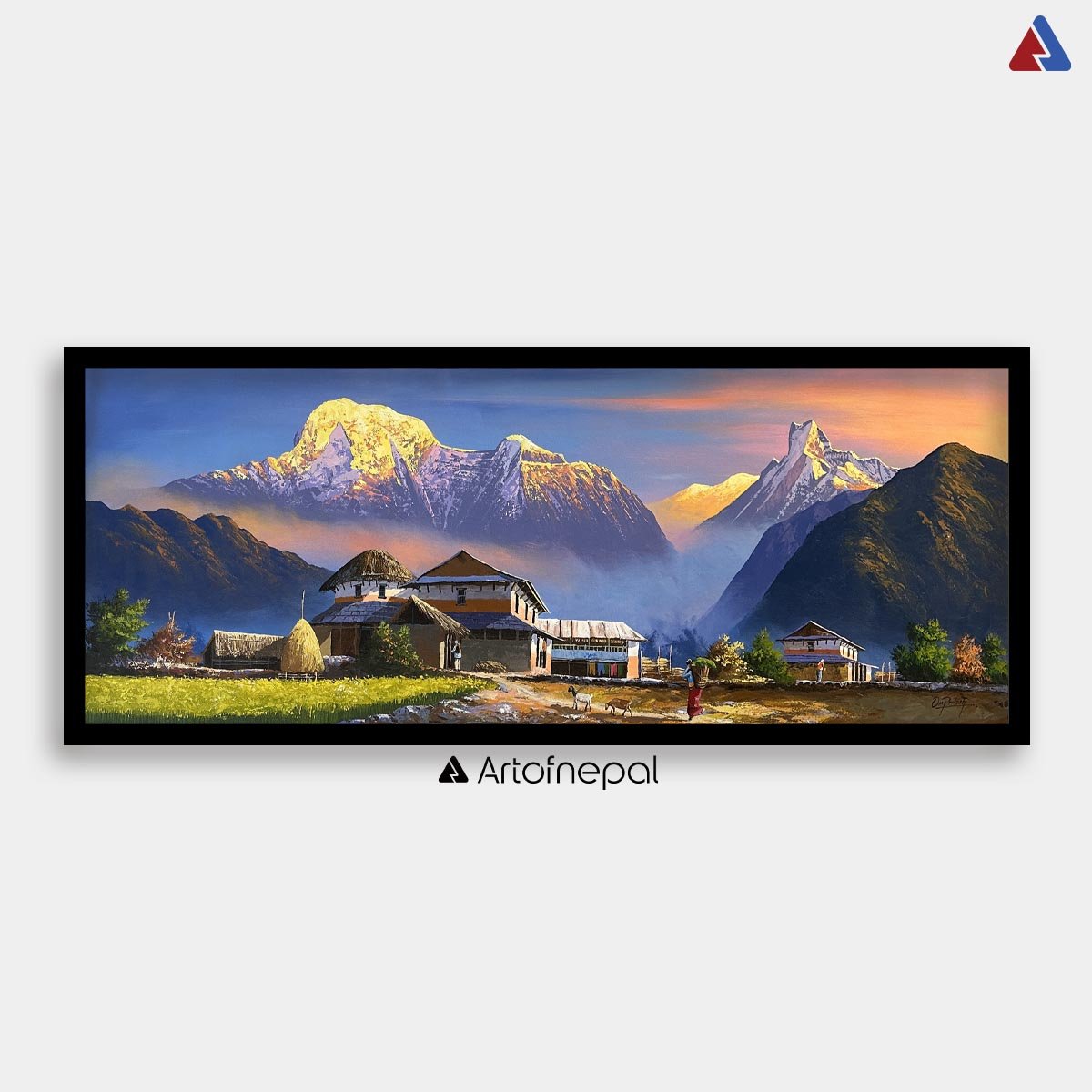 ALOM140 - A Morning in Traditional Village Life, Beneath the Himalayas - Artofnepal