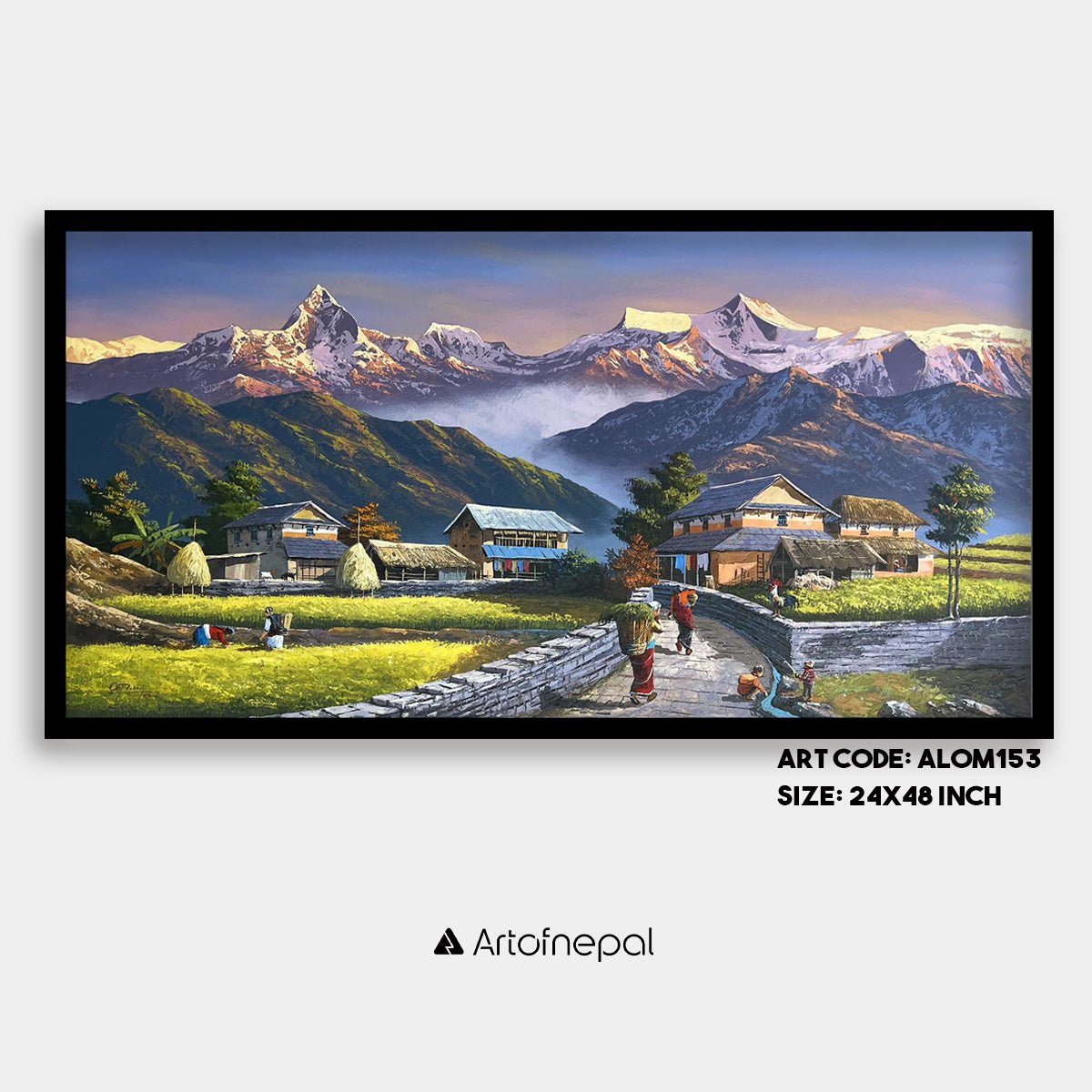 ALOM153 - Golden Fields Beneath the Himalayas - Artofnepal