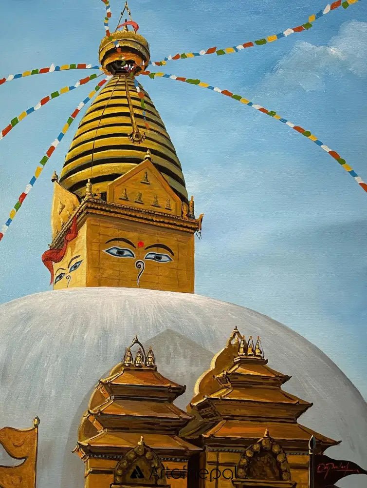 ALOM155 - Eternal Gaze of Swayambhunath - Artofnepal