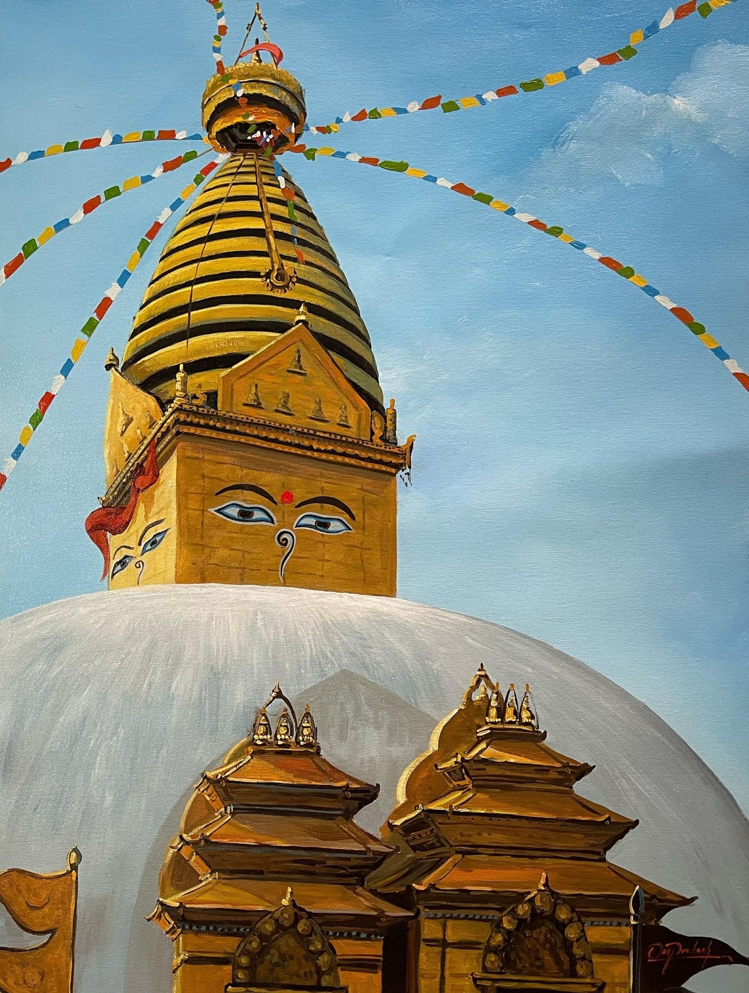 ALOM155 - Eternal Gaze of Swayambhunath - Artofnepal