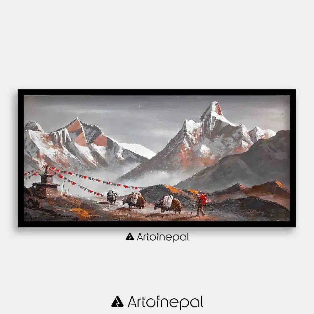 ALOM16- Scenery of Mt.Everest and Ama Dablam - Artofnepal