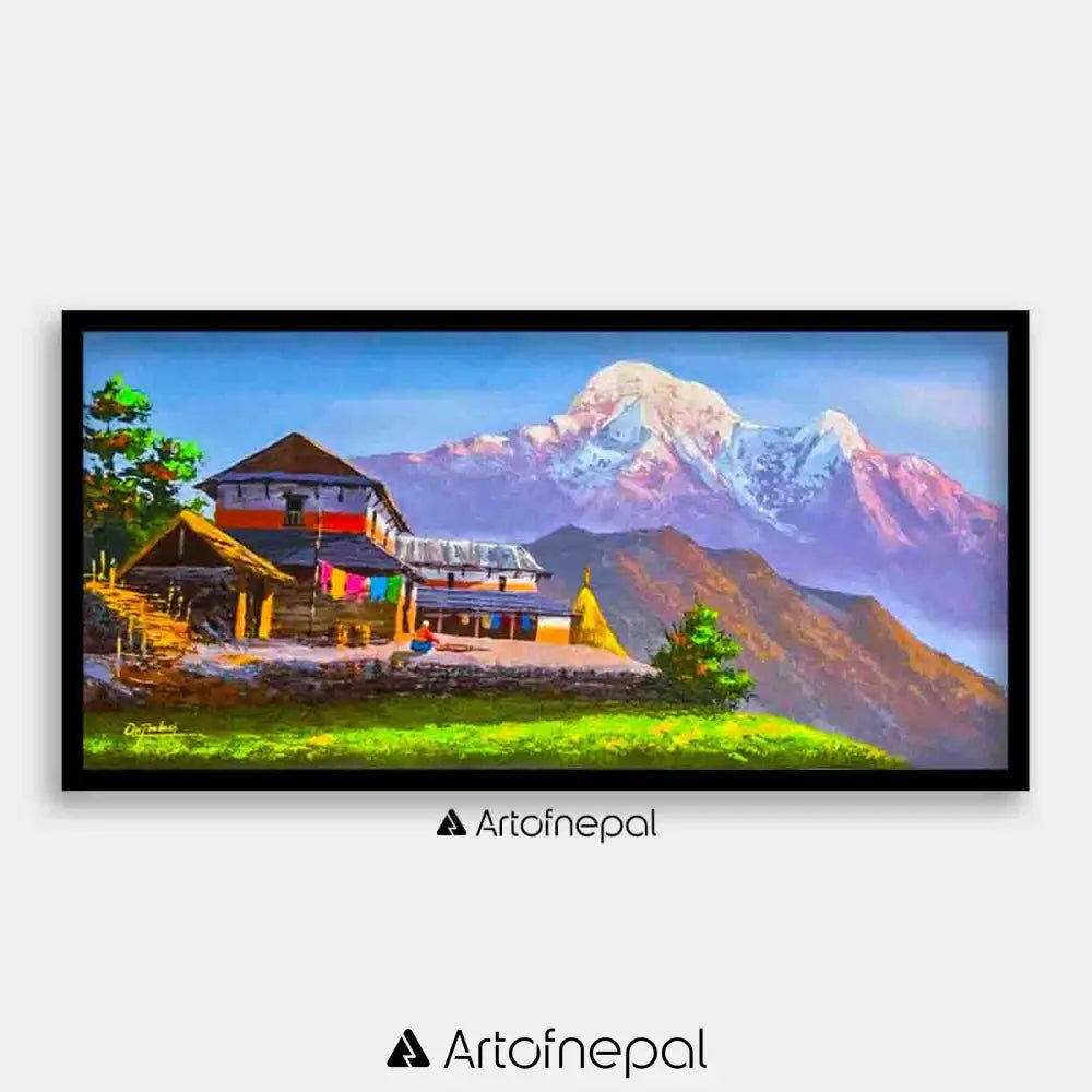 ALOM22- Mt.Annapurna, Hills and Village house - Artofnepal