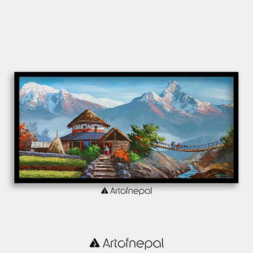 ALOM40 - Mt.Machhapuchhre and Village life style - Artofnepal