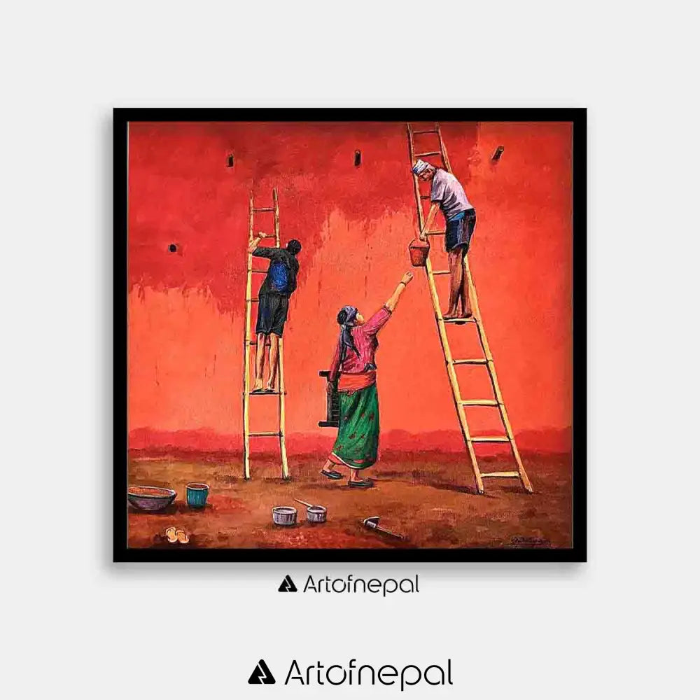 ALOM52-Coloring House 21 inches by 21 inches simple