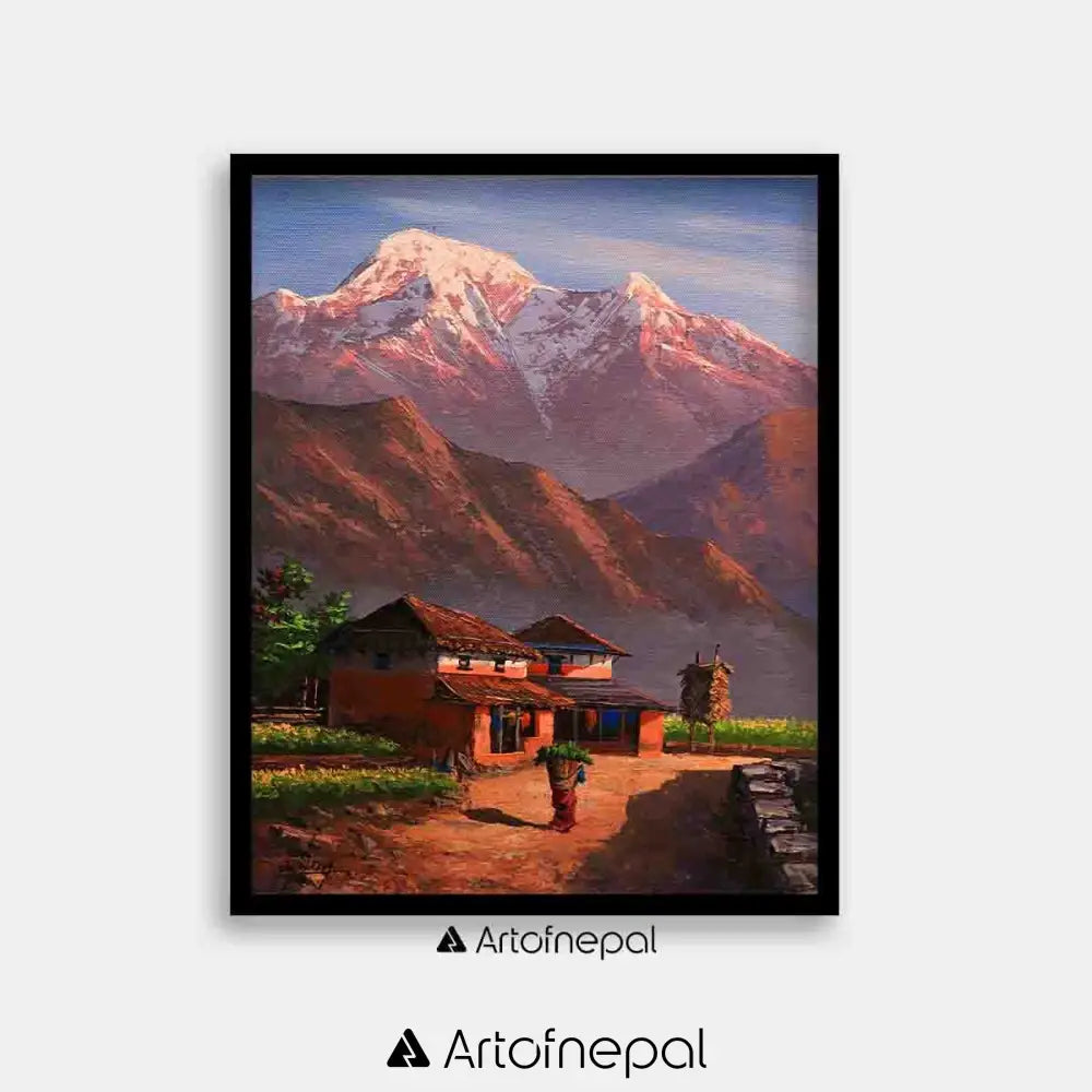 ALOM58 - Mt.Annapurna, Hills and Village life - Artofnepal