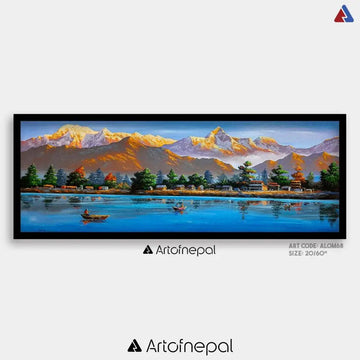 ALOM68 - Annapurna range as seen from phewa lake - Artofnepal