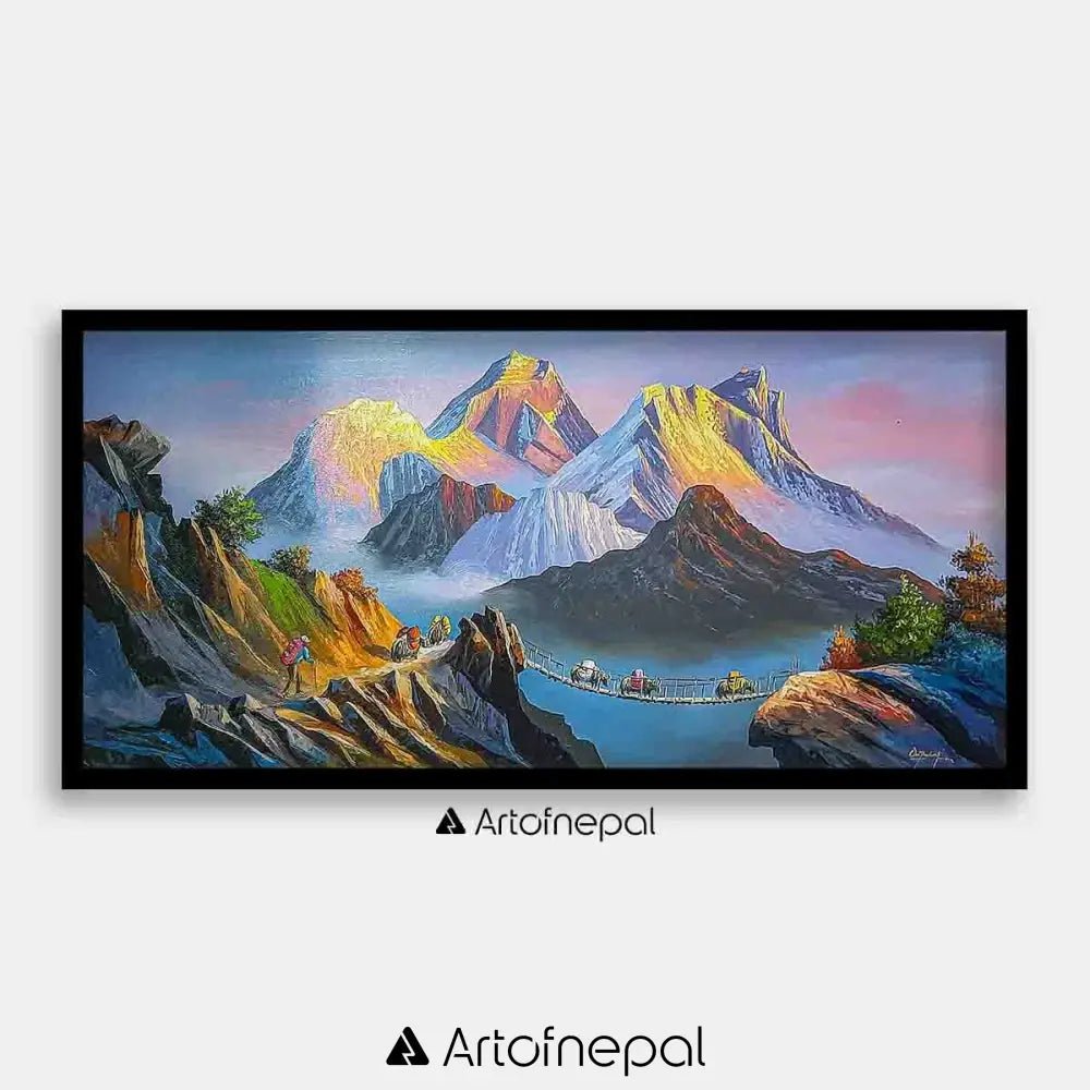 ALOM70 - Sunrise over Mt.Everest and Hills - Artofnepal