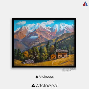 ALOM78 - Snow capped Mountain and Hills - Artofnepal