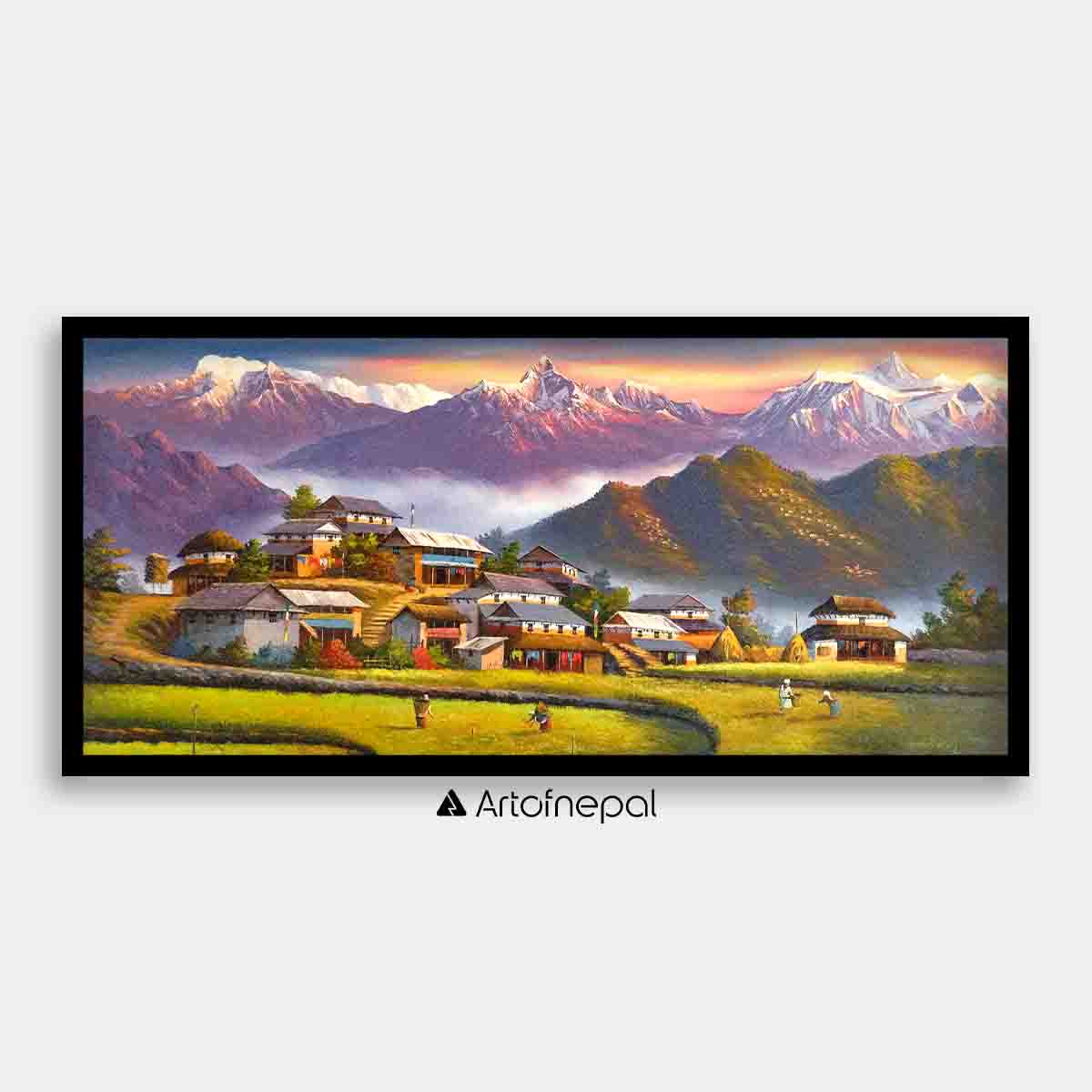 ALOM91 - Morning light in the hills - Artofnepal