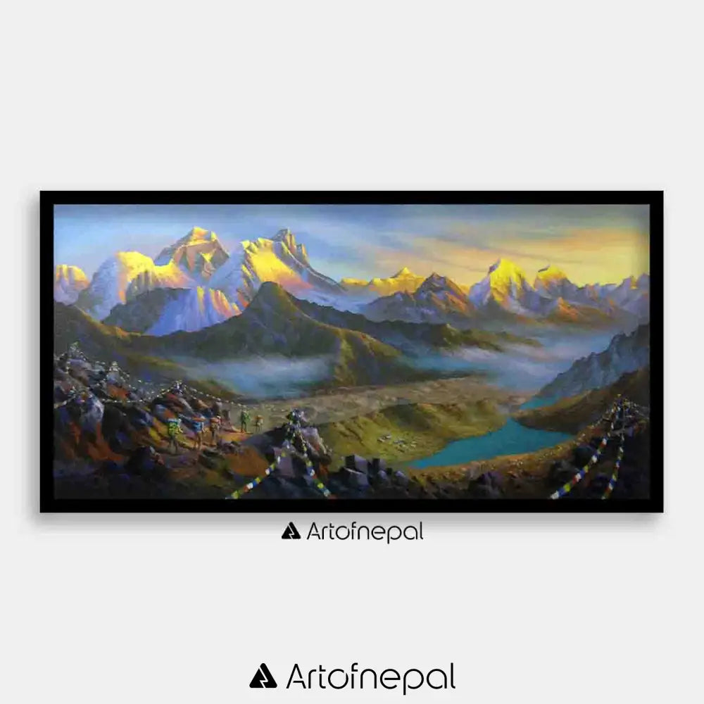 ALOM99 - Mt.Everest and Hills 24 inches by 48 inches simple