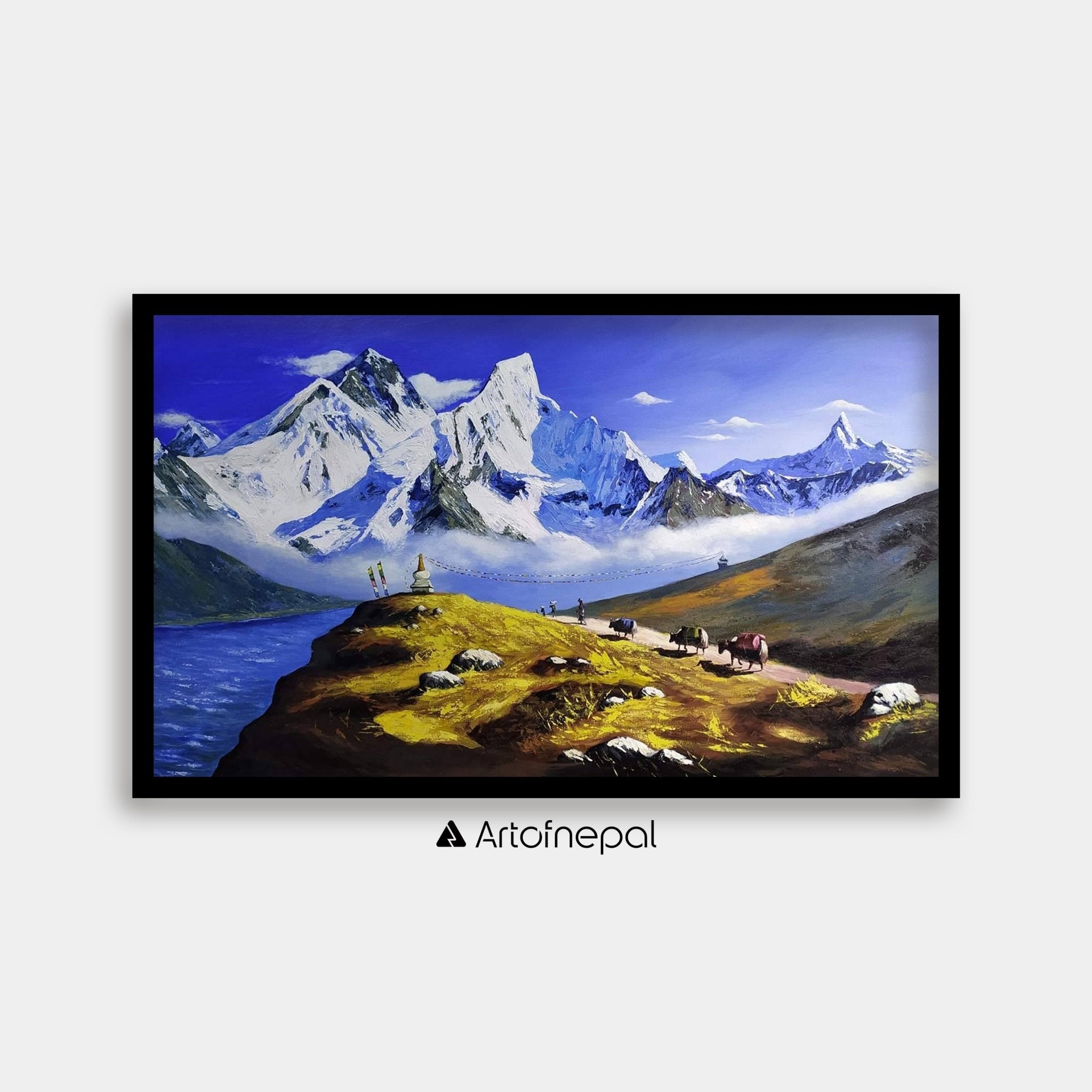 ALSP02 - Scenery Of Snow Capped Ama Dablam - Artofnepal