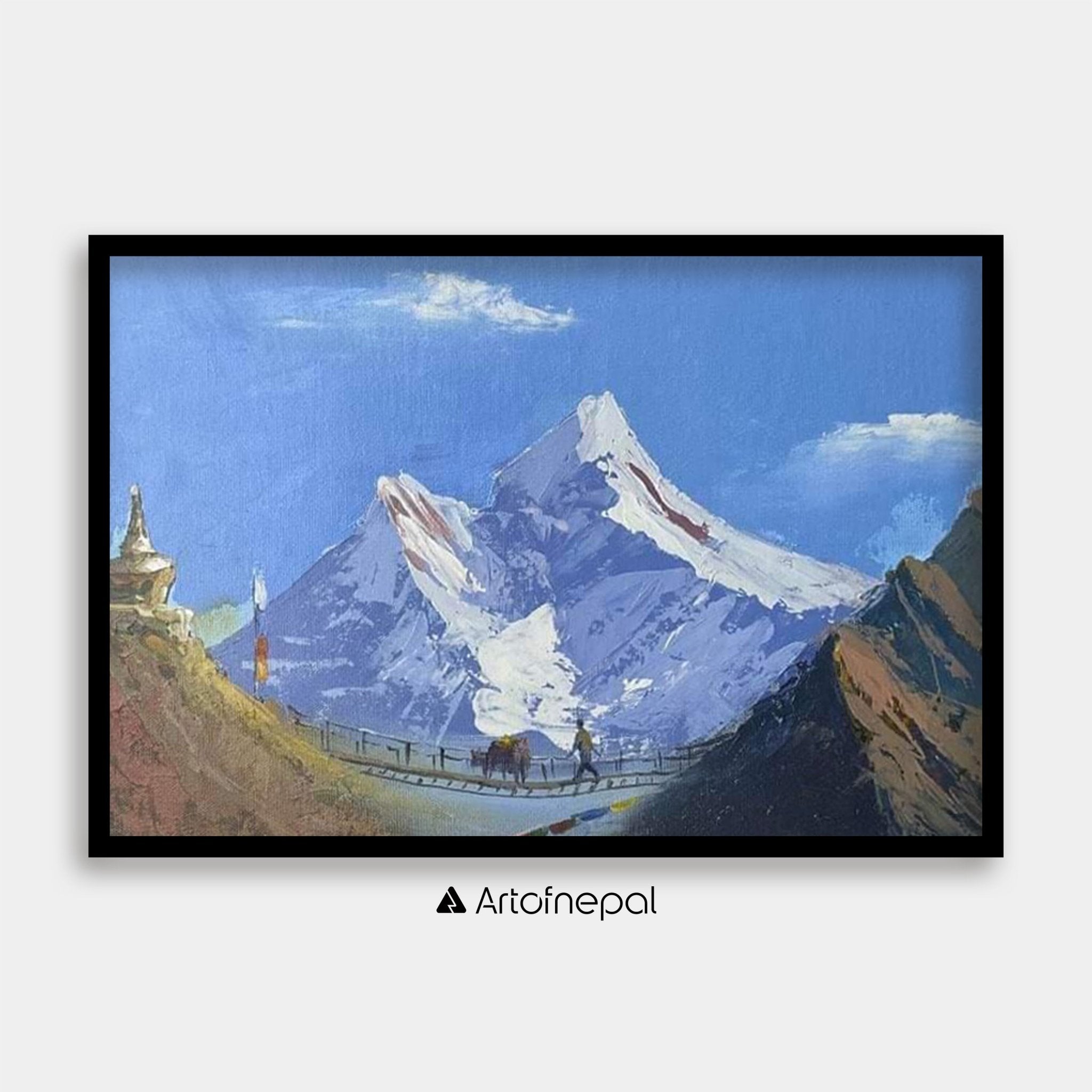 ALSP09 - View of Snowcapped Mt. Ama Dablam - Artofnepal