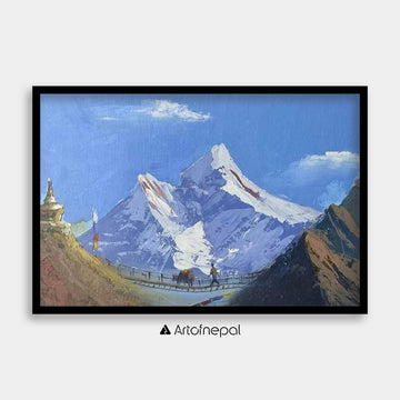 ALSP09 - View of Snowcapped Mt. Ama Dablam - Artofnepal